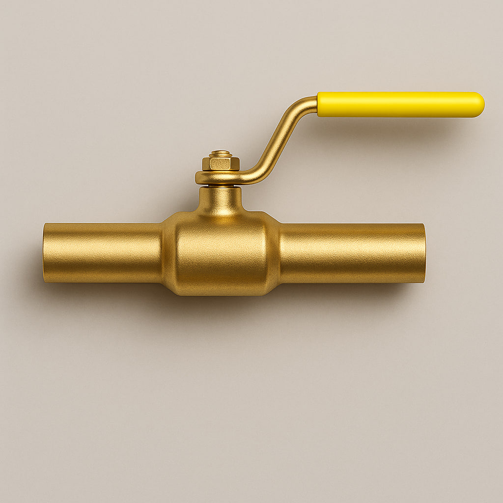 Латунный кран шаровой проходной муфтовый ДУ 10 РУ 10 ГОСТ 15527-2004